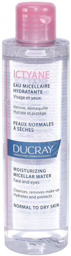 Ducray Ictyane oczyszczający płyn micelarny do twarzy i okolic oczu Moisturizing Micellar Water For Face And Eyes) 200 ml
