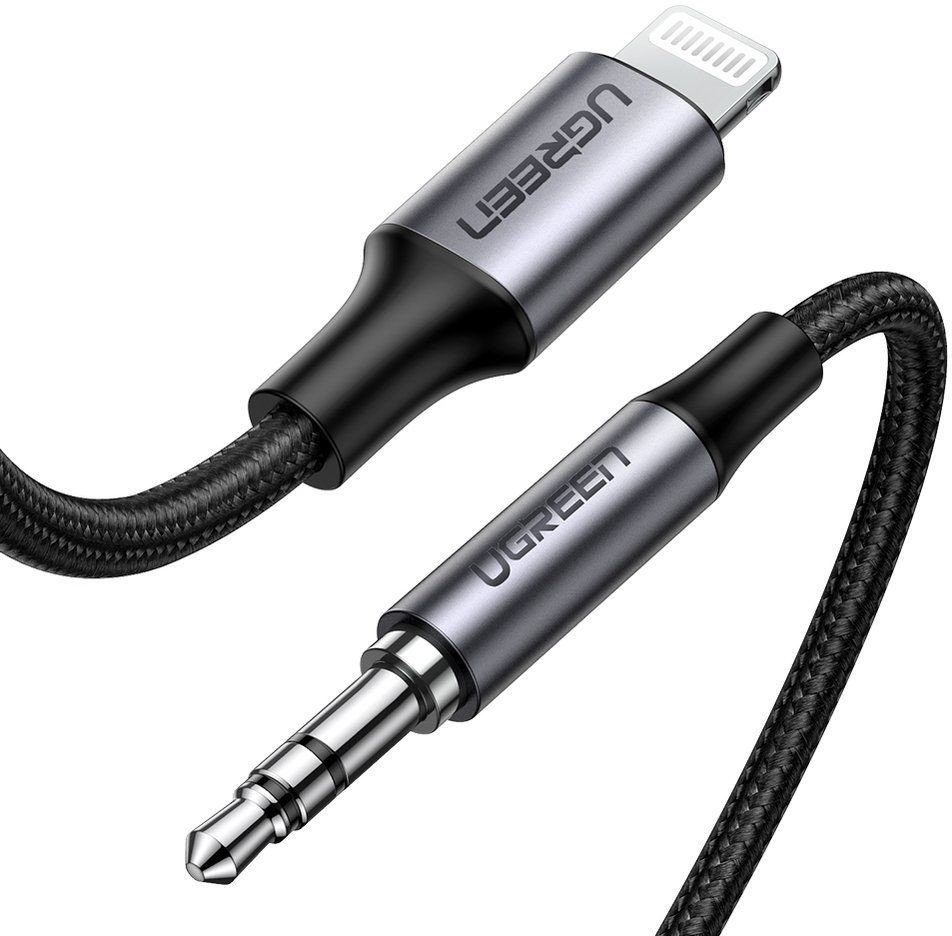 UGREEN kabel przewód audio AUX MFI Lightning - 3,5 mm mini jack 1 m szary (70509) 70509
