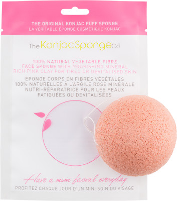 Konjac Sponge Gąbka do oczyszczania twarzy Konjac z glinką różową