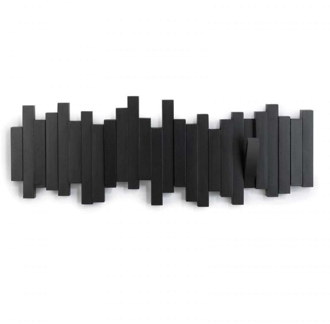 Umbra Listwa z pięcioma wieszakami Sticks, czarna, 49,3x18 cm