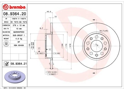 BREMBO 08.9364.21