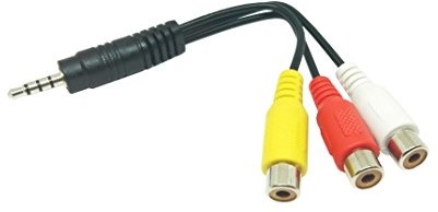 Xoro AV1 audio/video adapter sieciowy (15 cm, acc400518, nadaje się do telewizorów HRT 8719/8720/8724 Receiver + HTL/HTC) Czarny AV1