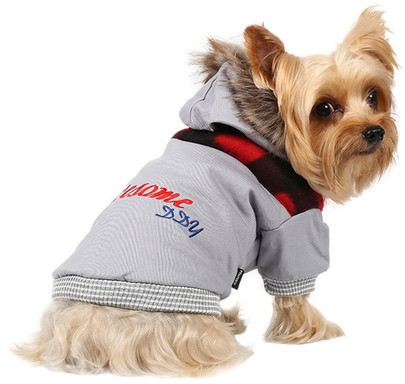 Doggy Dolly DOGGY DOLLY Kurtka Awesome z kapturem szara XXS 13-15 cm/26-28 cm