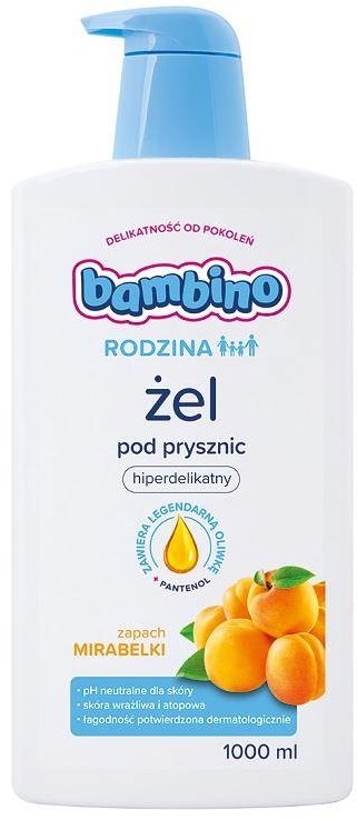 Bambino Rodzina żel pod prysznic hiperdelikatny Mirabelka 1000ml 93555-uniw