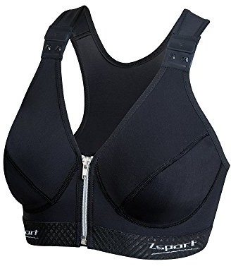 A to Z Sport zsport zbra Silver damski sportowy biustonosz, czarny, 70 A F-SILZB