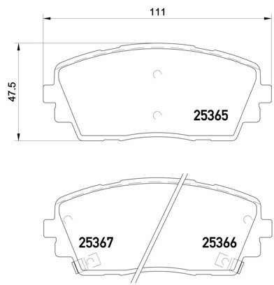 BREMBO Zestaw klocków hamulcowych, hamulce tarczowe P 30 053