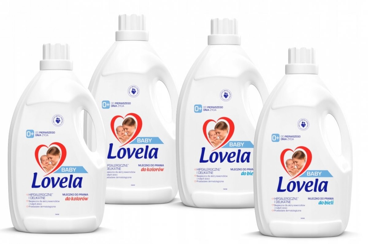 Lovela Zestaw mleczek do prania Baby 4x2,9 l do bieli i koloru