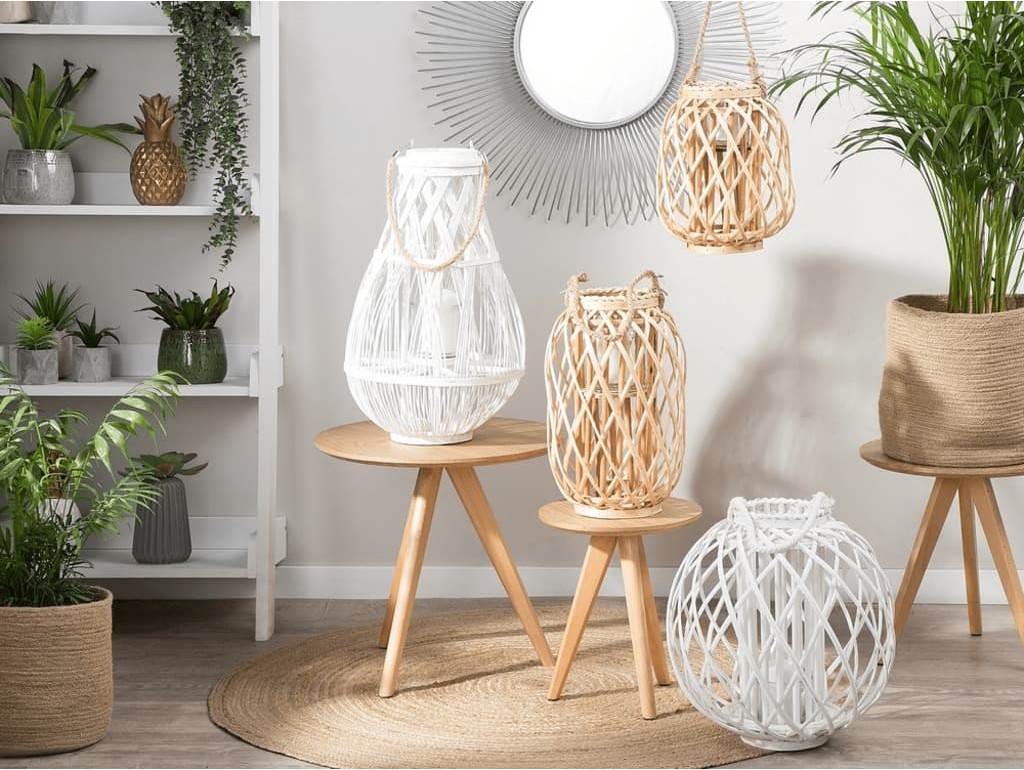 Beliani Lampion biały SAMOA