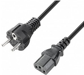 Adam Hall 8101 KB 1000 - Kabel do urządzeń nienagrzewających się CEE 7/7 IEC C13, 10 m 8101KB1000