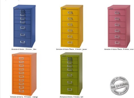 Bisley szafa z szufladami l298105    w kolorze niebieskim  wys. x szer. x gł. 590 X 279 X 380 MM L298605