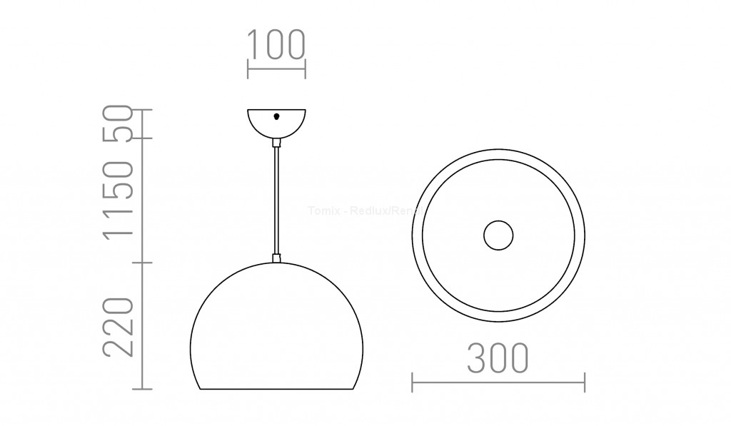 Redlux ASTON 30 lampa wisząca chrom 230V E27 42W R12394) Rendl