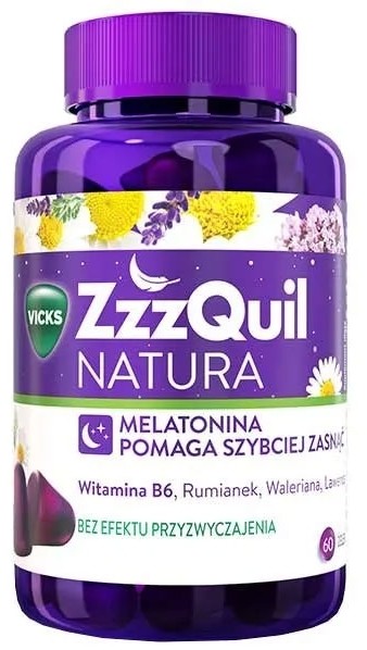 Procter & Gamble ZzzQuil Natura Melatonina żelki x60 sztuk