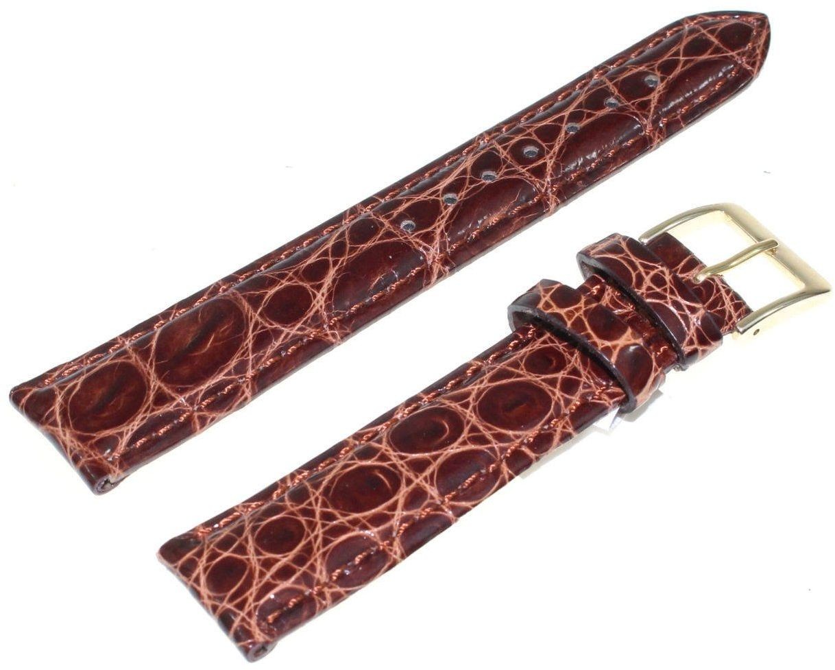 Diloy Skórzany pasek do zegarka 18 mm P332.18.2 Krokodyl P332.18.2