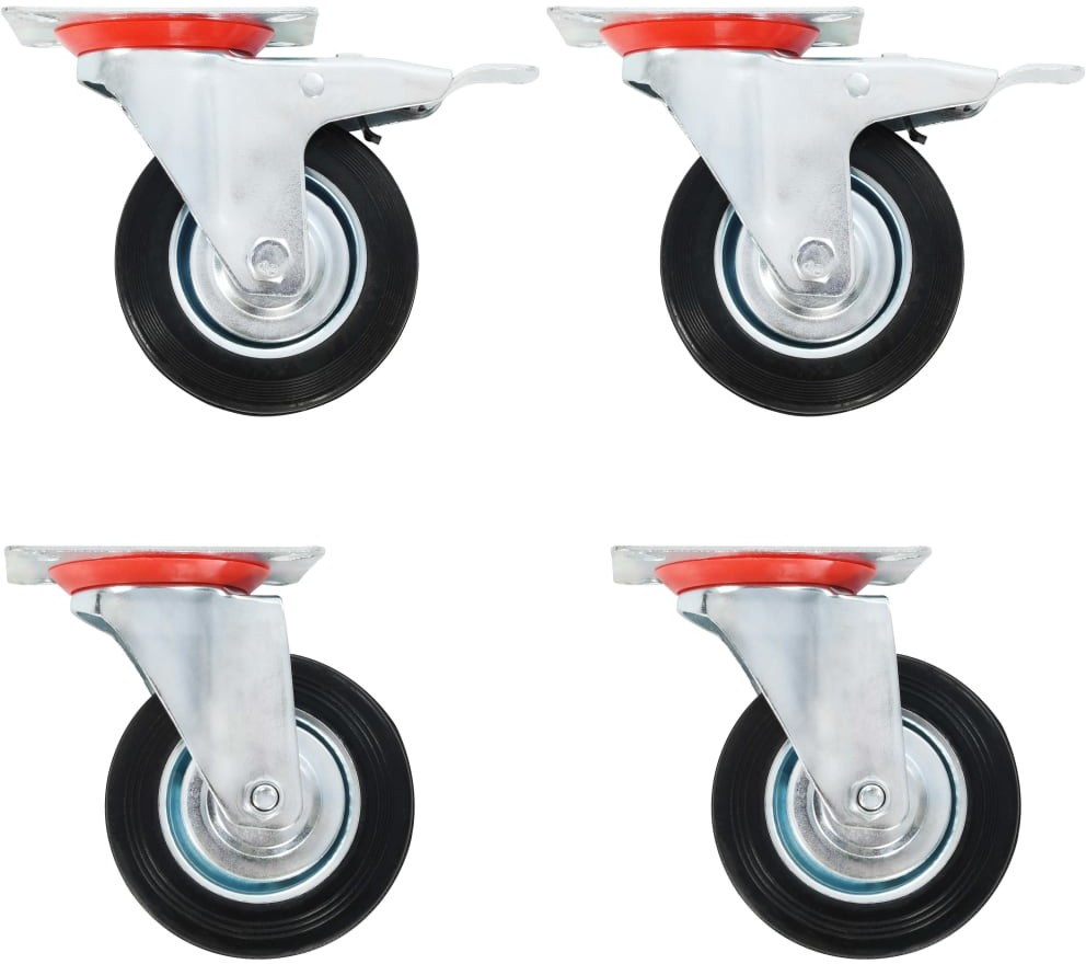 vidaXL vidaXL 12 kółek skrętnych, 100 mm