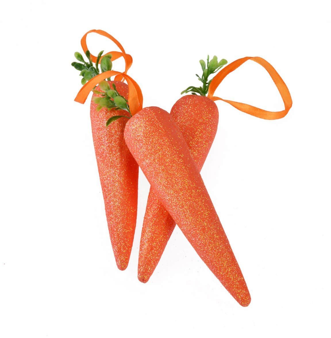 Arpex Zawieszki Marchewki brokatowe - 14 cm - 3 szt. WN2202/B