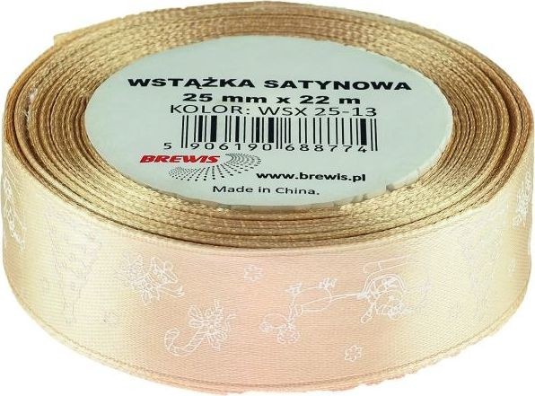 BREWIS BREWIS Wstążka satynowa BREWIS Boże Narodzenie 25mm x 22m kolor 13 Brewis AA376BRW