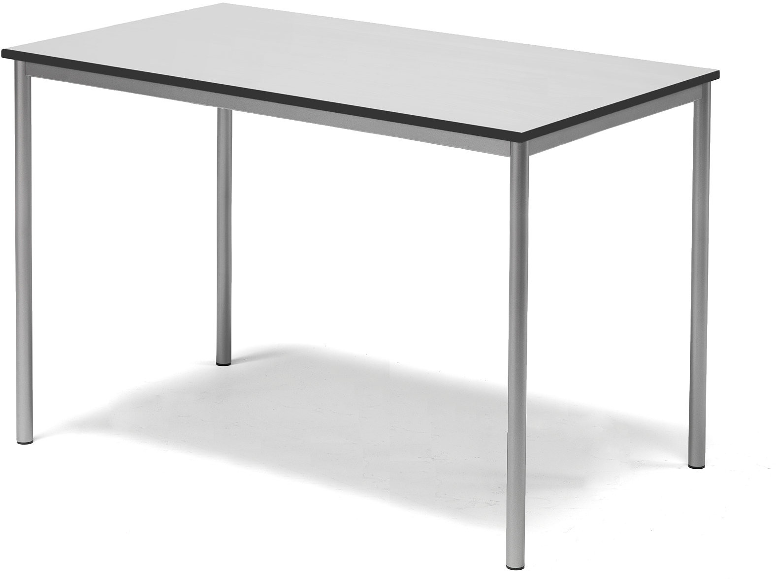AJ Produkty Stół Sonitus, 1400x800x900 mm, rama srebrna, dźwiękochłonny HPL, szary