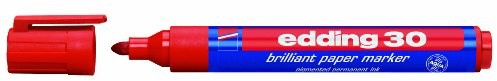 Edding 30 10 sztuk marker końcówka okrągła, 1,5 do 3 MM, czerwony 4-30002