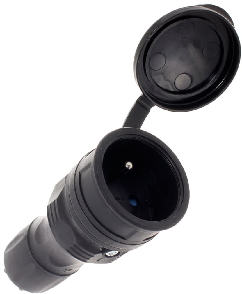 GNIAZDO GUMOWE 2P+Z 16A EXTREM IP54 CZARNE
