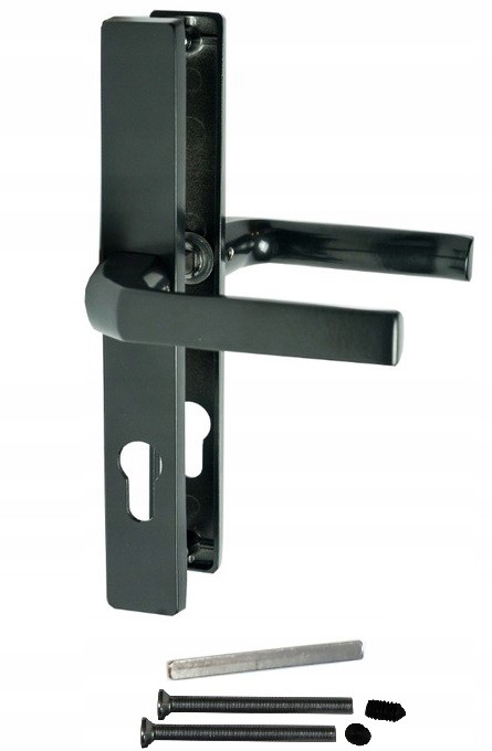 Klamka Do Furtki Bramki Drzwi Czarna Rozstaw 90mm