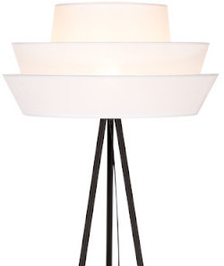 Britop LAMPA podłogowa AMAR 12650104 loftowa OPRAWA stojąca okrągła na trójnogu biała 12650104