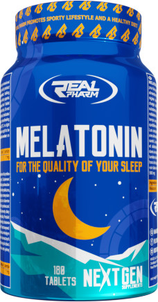 Real Pharm Sklep REAL PHARM MELATONIN 180TAB STRES ANTYOKSYDANT