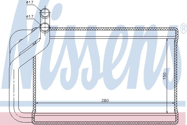 NISSENS Wymiennik ciepła, ogrzewanie wnętrza 77532