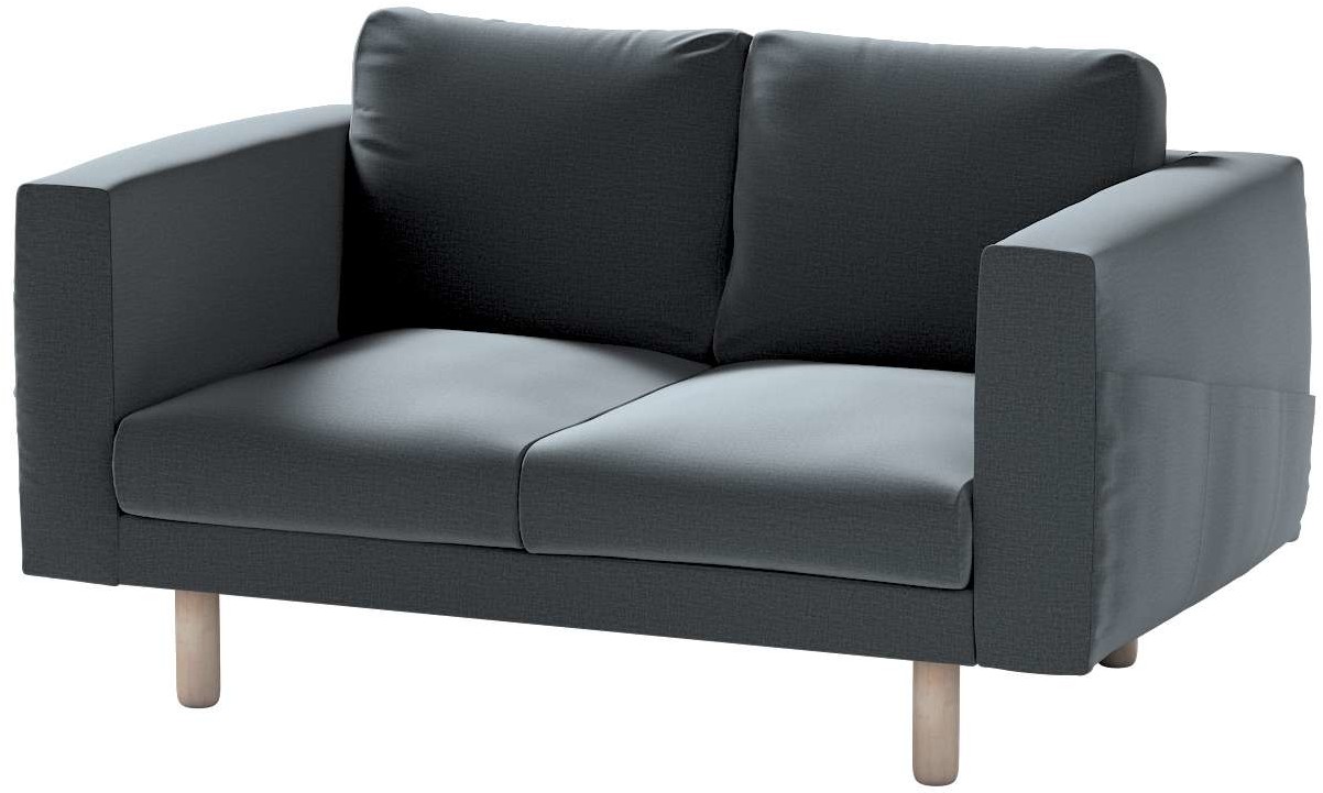 Dekoria pl pl Pokrowiec na sofę Norsborg 2-osobową grafitowy welwet 153 x 88 x 85 cm Ingrid 1021-705-43