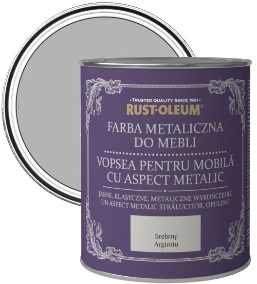 Rust-Oleum Farba do mebli Rust-Oleum srebrny metaliczny 0 125 l R0070028X5
