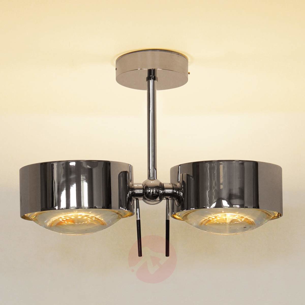 2-pkt. lampa sufitowa PUK SIDES, chrom, 10 cm
