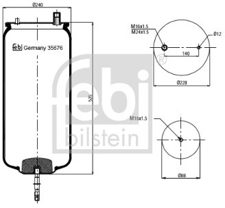 FEBI Mieszek, klimatyzacja FEBI 35676