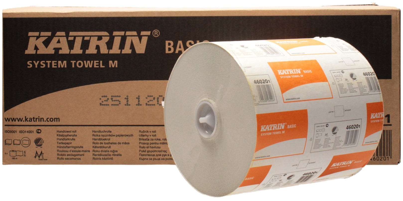 Katrin Ręcznik papierowy rola systemowy 1w biały Basic 460201