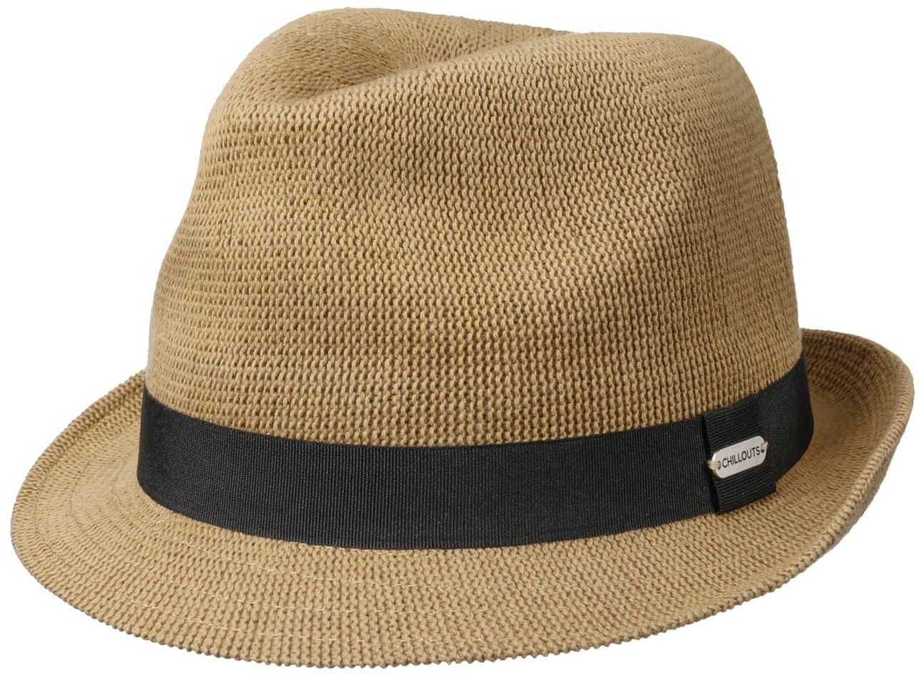Chillouts Bardolino Cotton Trilby Hat by beżowy, L (58-59 cm)