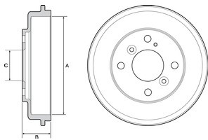 DELPHI Bęben hamulcowy BF525