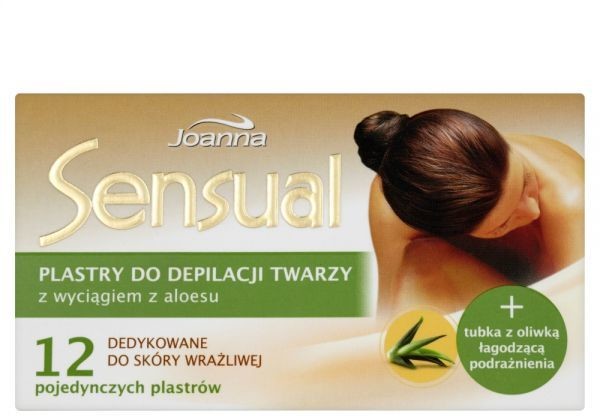 Joanna Plastry do depilacji twarzy Sensual do skóry wrażliwej (12 sztuk)