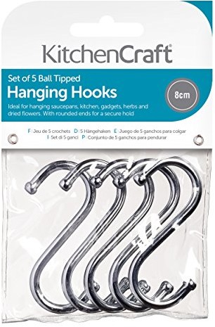 Kitchen Craft hak S chromowana 80 MM 5er Pack KCHOOKSMED