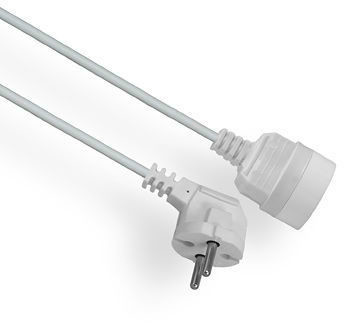Elgotech Przedłużacz 1 gniazdowy bez uziemienia 2x1 6m Biały PS-16