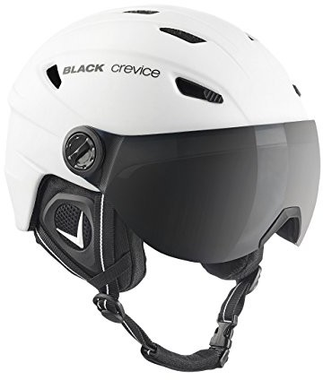 Black Crevice kask narciarski z wizjerem, dla dorosłych, biały, S BCR143824-WB-S_weiß/schwarz_S