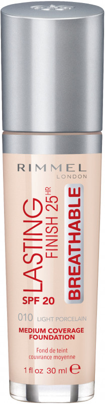 Rimmel LASTING FINISH 25HR - BREATHABLE - Ultralekki, kryjący podkład - 102 - LIGHT NUDE RIML2UPO-YPO-03