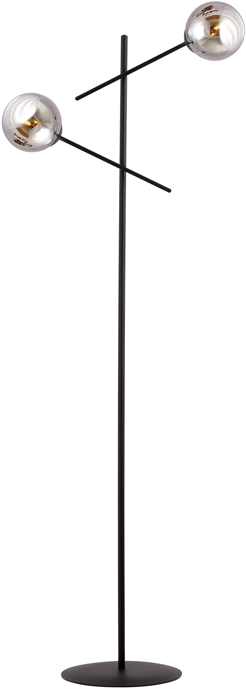 Emibig LINEAR LP2 BLACK/GRAFIT 1167/LP2 lampa podłogowa nowoczesna klosze 1167/LP2