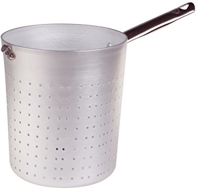 Pentole Agnelli pentole agnelli sitko do makaronu/scaldapasta cylindryczny z aluminium, z uchwytem ze stali szlachetnej, srebrny, srebrny/czarny, 14 cm ALMA29614