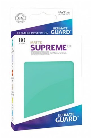 Ultimate Guard Guard Supreme UX Sleeves Standard Size Matte Turquoise (80)