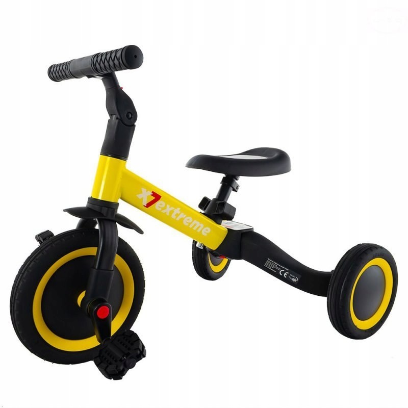 Euro Baby Regulowany Rower 4W1 Extreme Żółty