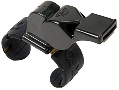 Fox NHL referee and Coach Black Pearl 40 palców Grip attached to Whistle hokeja na lodzie 9709-0008