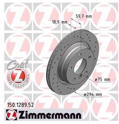 Zimmermann Tarcza hamulcowa 150.1289.52