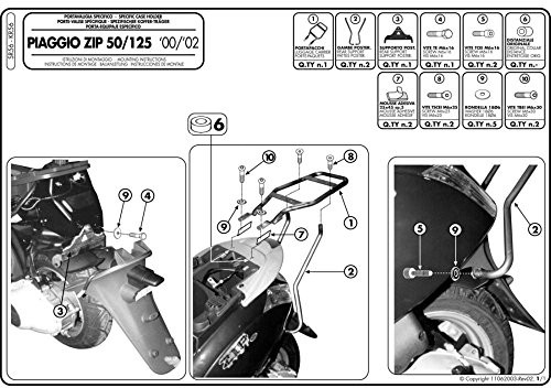 Givi SR56 bagażnik Topcase do walizki Monolock, czarny, 40 MS SR56