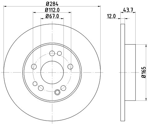 HELLA PAGID Tarcza hamulcowa PAGID 8DD355100-931