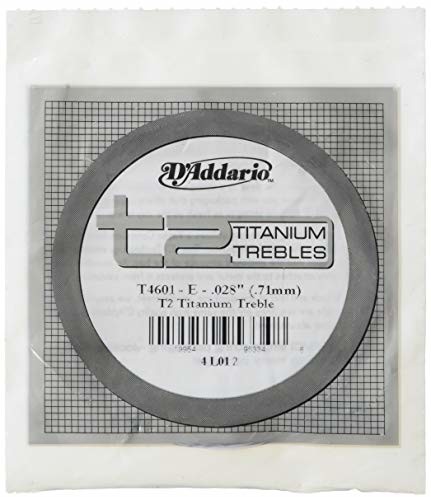 DAddario T2 Tytanowe wysokie napięcie wysokie pojedynczy pierwszy sznur do gitary klasycznej T4601