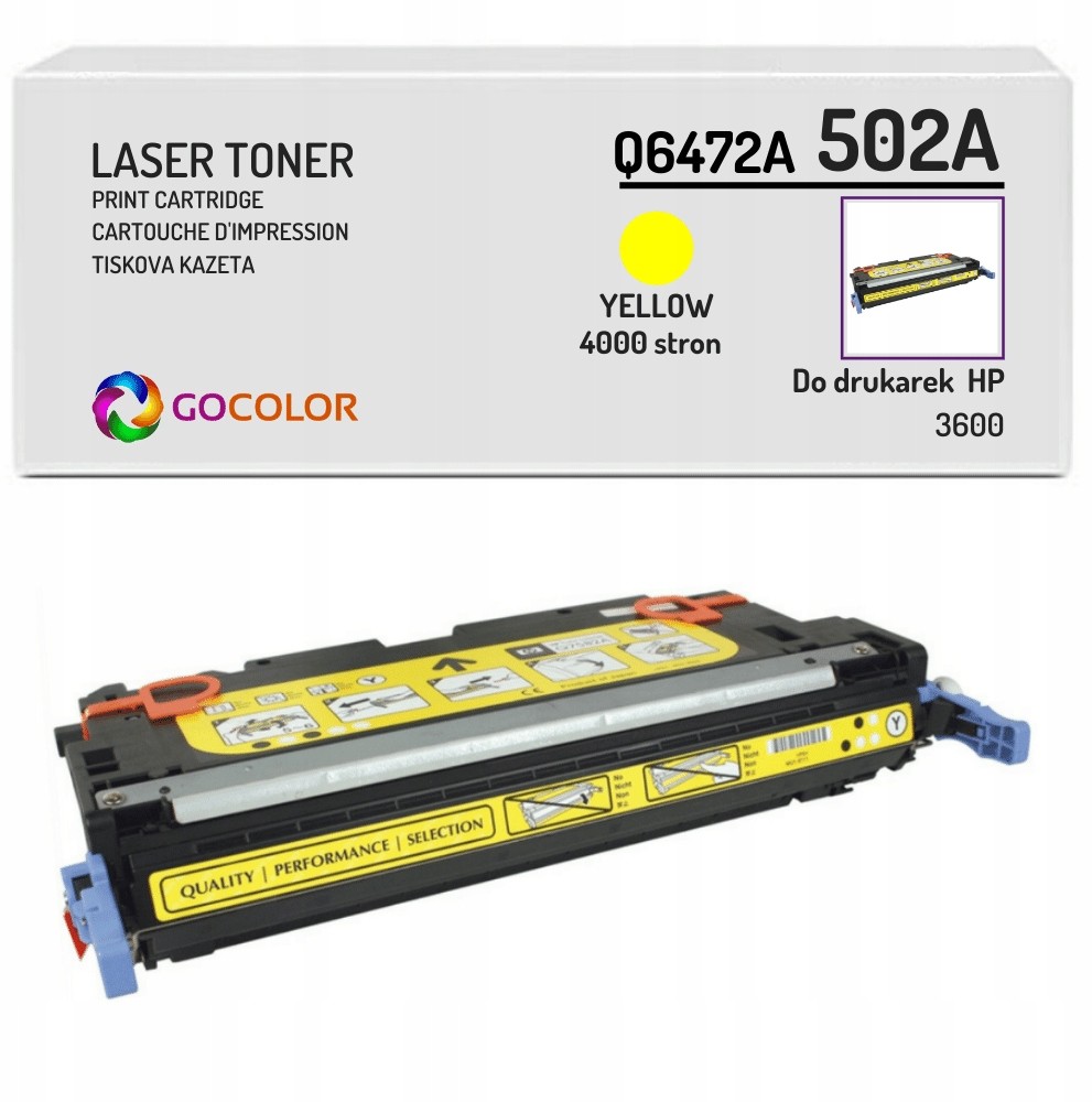 Toner do Hp 502A Y Color LaserJet 3600
