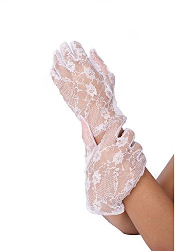 Leg Avenue groty rękawiczki  G1200 -  jeden rozmiar biały G120022002